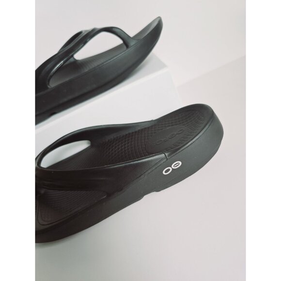 OOFOS OOlala Black Flip Flop Sandals Slip On Comfort Arch Support Women Shoes 11 - Picture 3 of 10